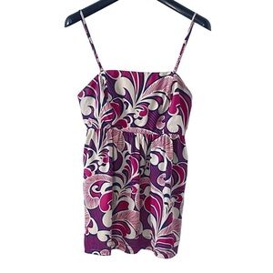 Banana Republic Bold Swirl Babydoll Camisole - 0 XS, Retro Y2K Vibes Strapless